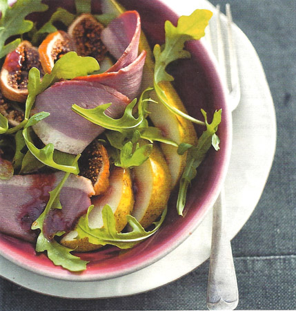 kerstsalade-met-eendenborst-peer-en-vijgen
