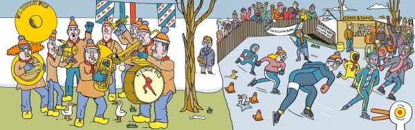 Elfstedentocht illustrator Jeroen de Leijer